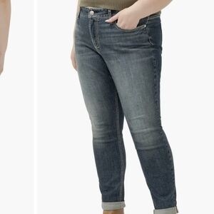 Silver Jeans Womens Girlfriend Mid Rise  Skinny 33X29